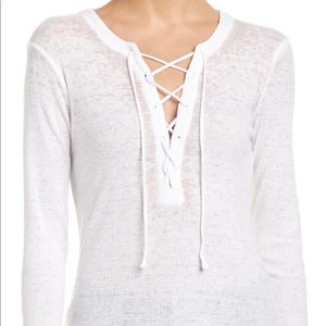 Chaser lace up long sleeve shirt